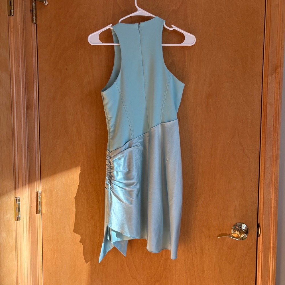 Cinq Sept Windsor Dress Aqua Blue Sleeveless Tie Waist Cocktail‎ Size 4 - Picture 9 of 13